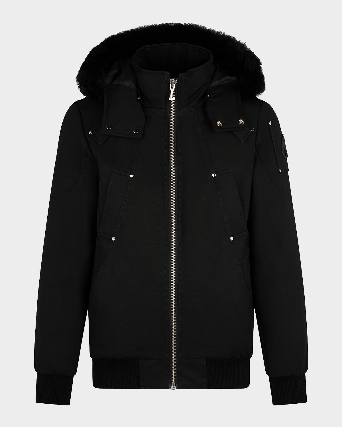Moose Knuckles Men's Shearling Ballistic Bomber Jacket