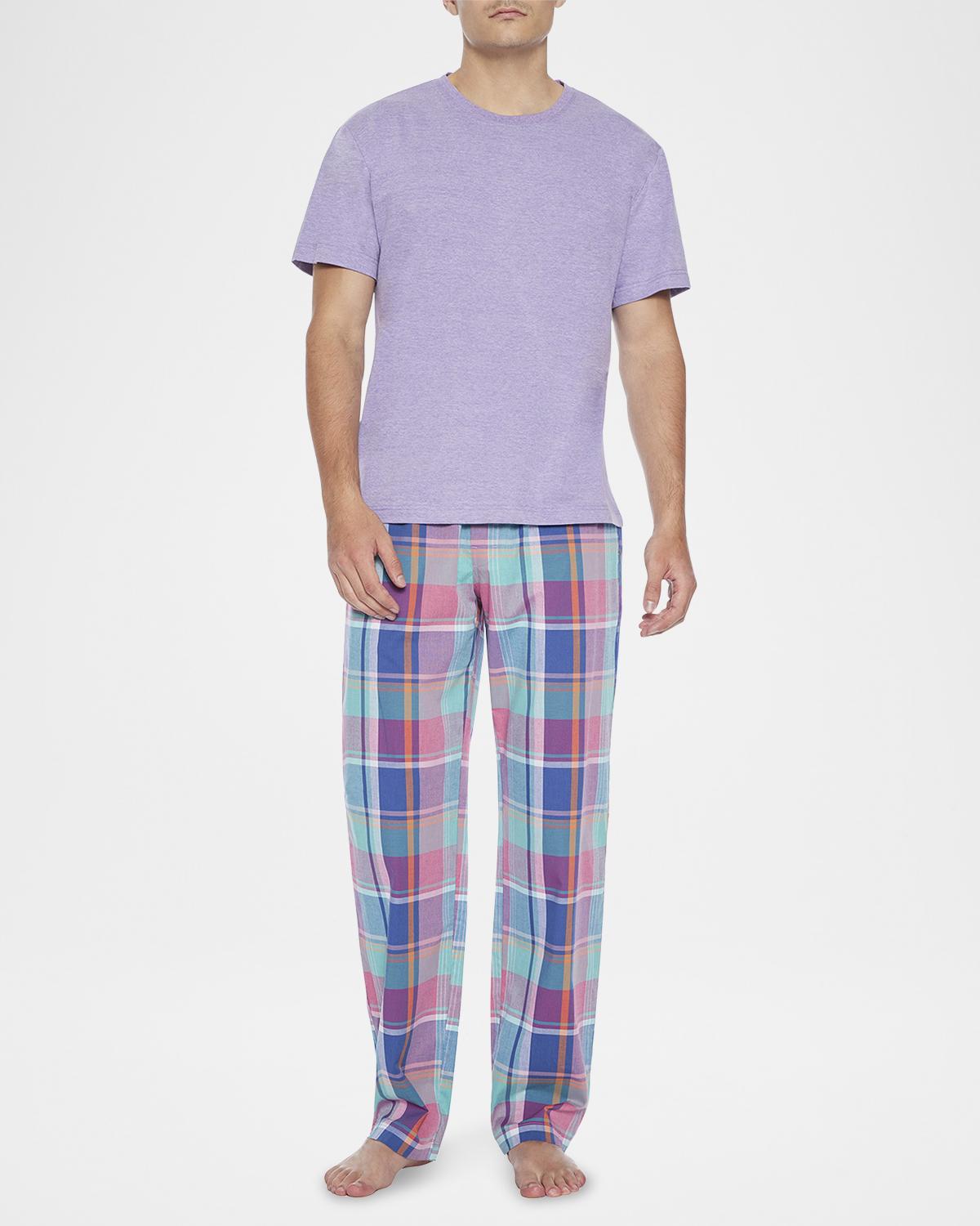 Majestic International Men's Lessons In Color Crew and Pant Pajama Set