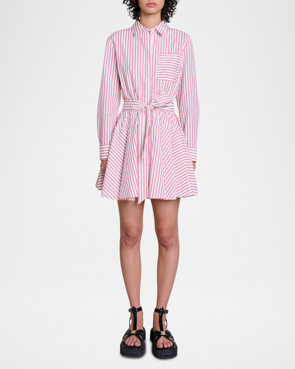 Club Monaco Strawberta Button Down Shirtdress Neiman Marcus