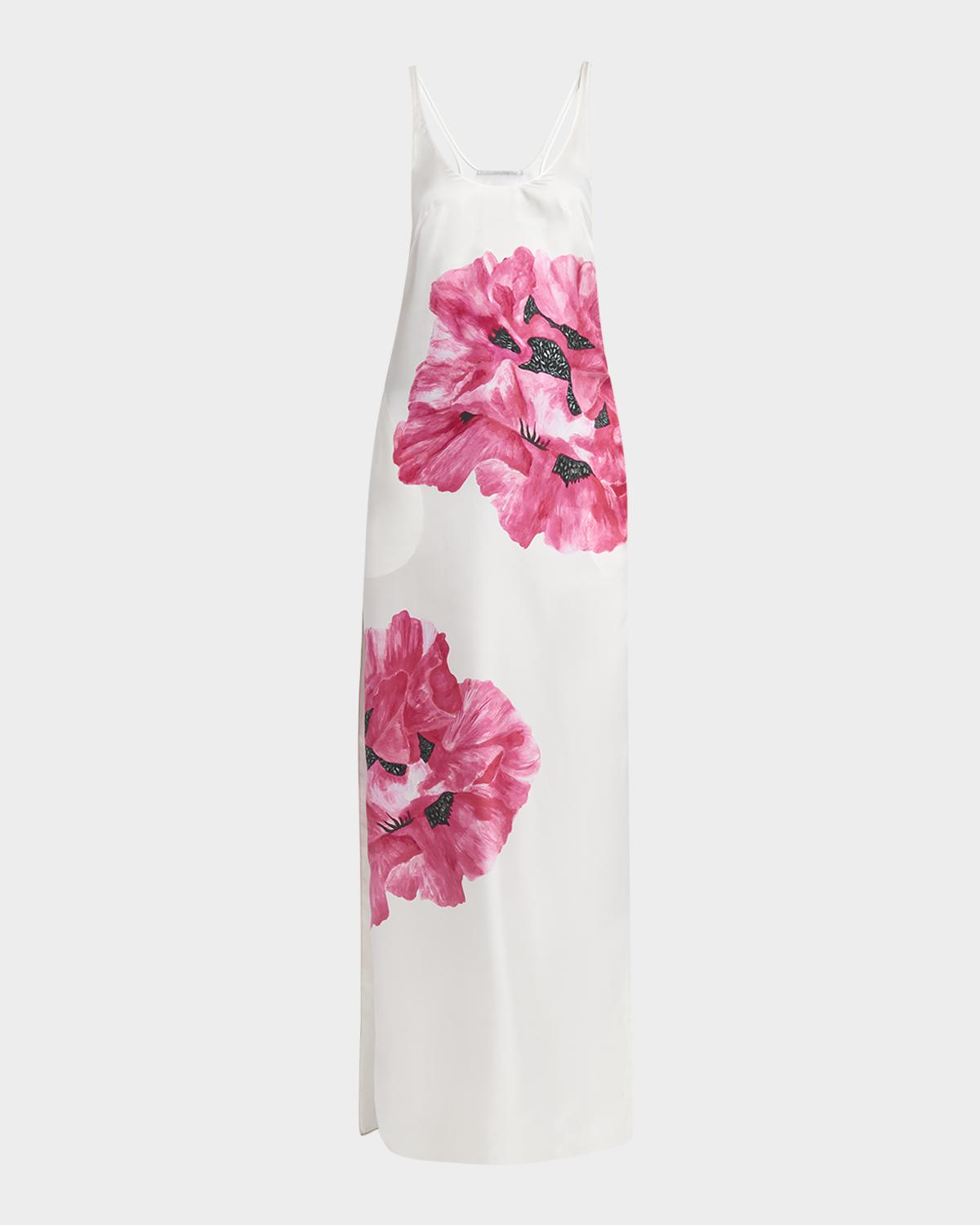 Stella McCartney Flower Print Silk Tank Gown