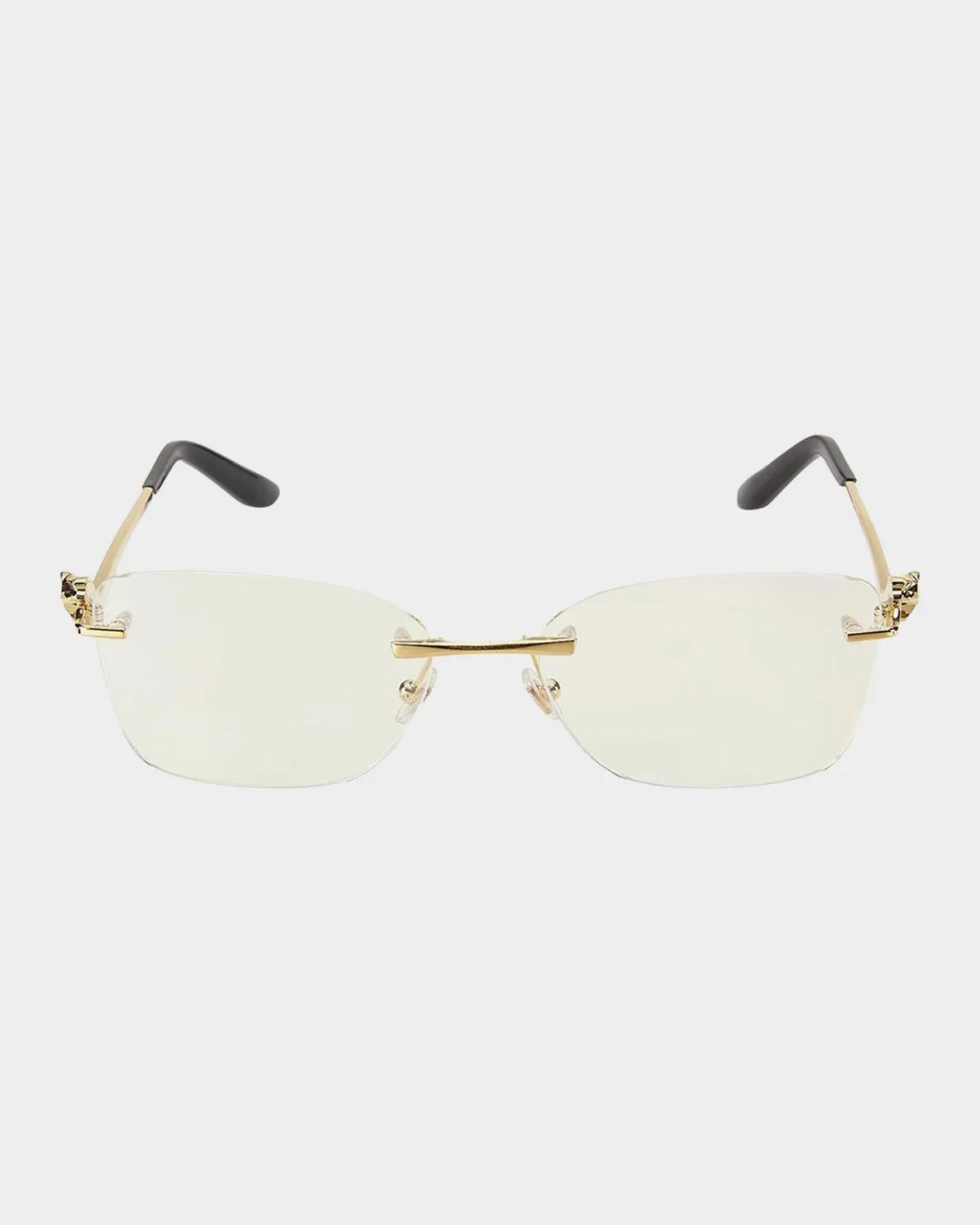 Cartier 57MM Rimless Cat-Eye Eyeglasses