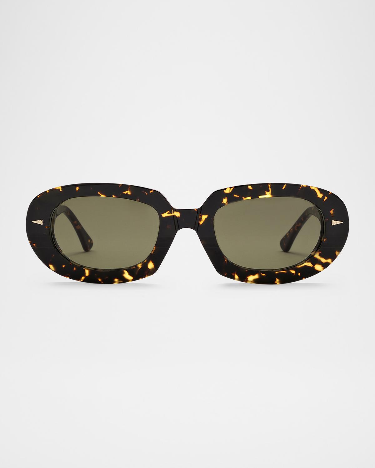 AHLEM Lombards Acetate & Nylon Oval Sunglasses