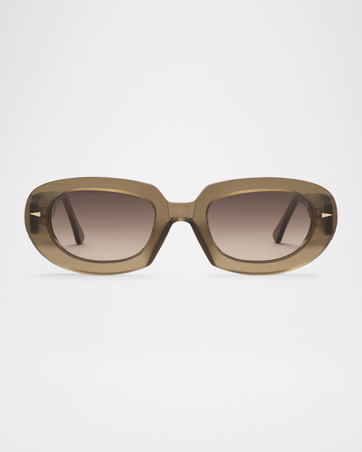 AHLEM Lombards Acetate & Nylon Oval Sunglasses