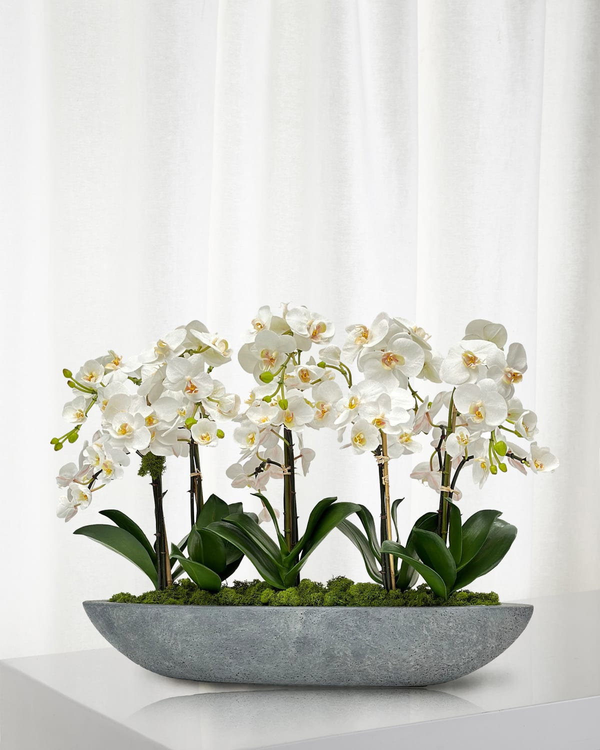 Winward Home Orchid 30" Faux Floral Arrangement in Fiberglass Boat | Thumbnail 3 Winward Home Orchid 30" Faux Floral Arrangement in Fiberglass Boat | Thumbnail 3