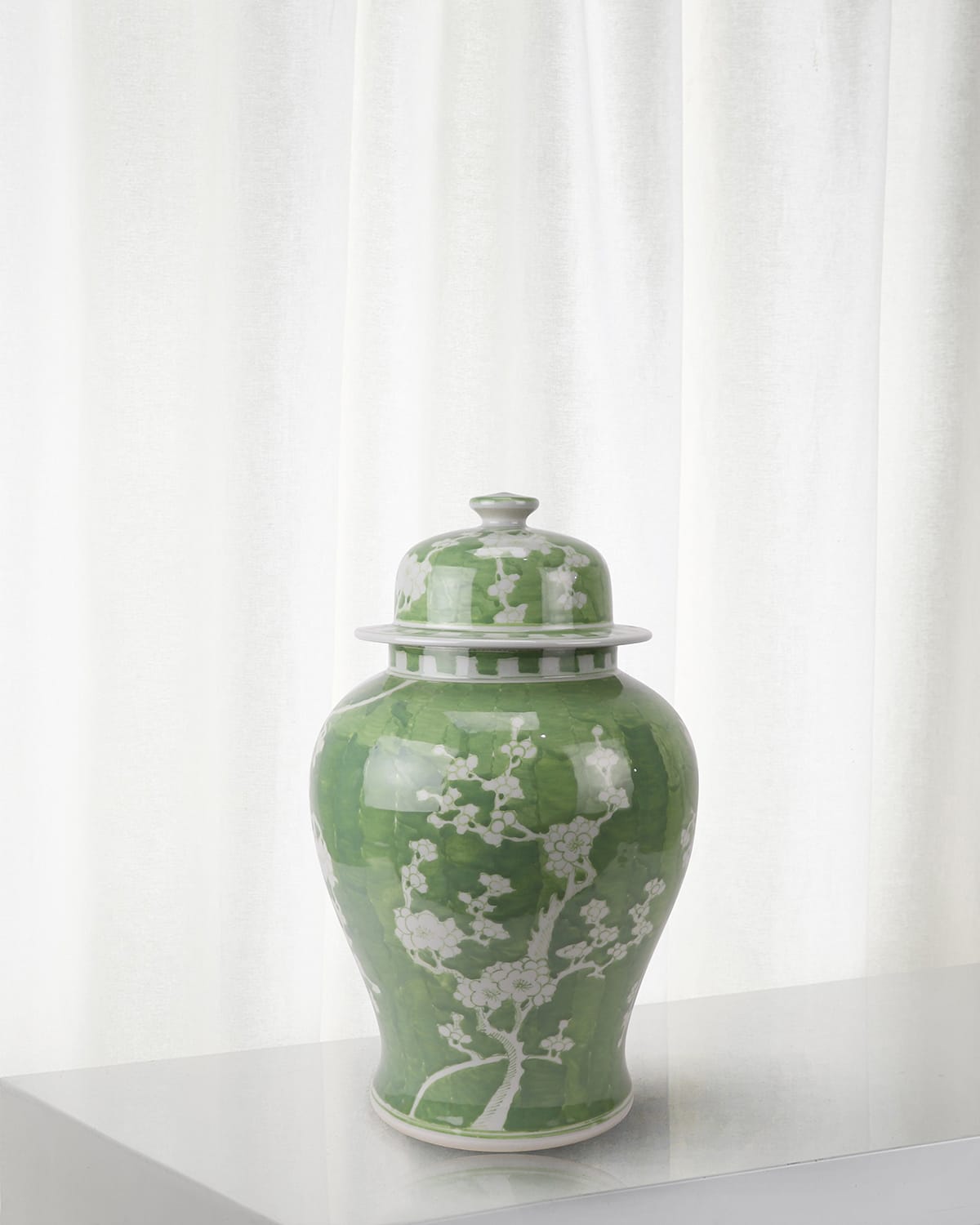 Winward Home Plum Blossom Porcelain Jar, 18" | Thumbnail 3 Winward Home Plum Blossom Porcelain Jar, 18" | Thumbnail 3