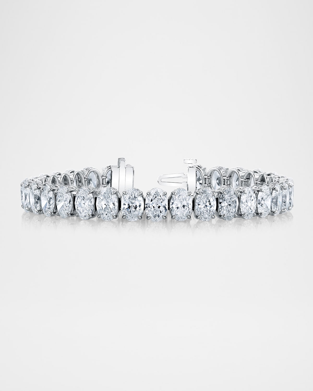 Neiman Marcus Diamonds x Danielle Klein 18K Gold North-South Oval-Cut Diamond Bracelet, 7"L, 12.25tcw