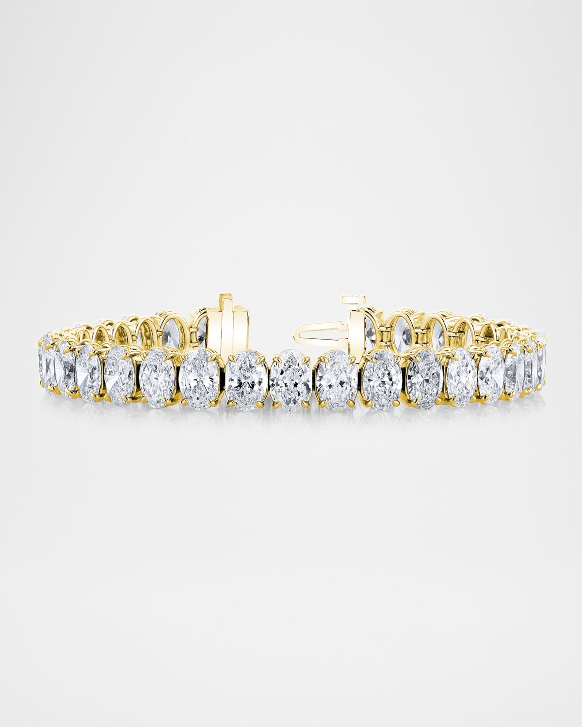 Neiman Marcus Diamonds x Danielle Klein 18K Gold North-South Oval-Cut Diamond Bracelet, 7"L, 12.25tcw