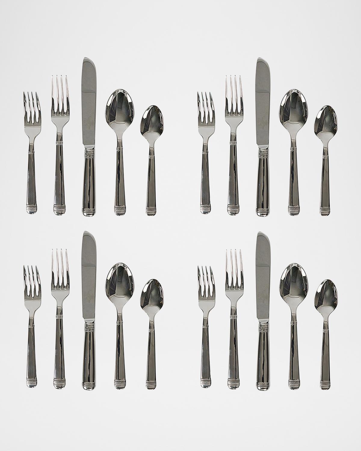 Juliska Le Panier Polished 20-piece Flatware Set, Service For 4 In Silver