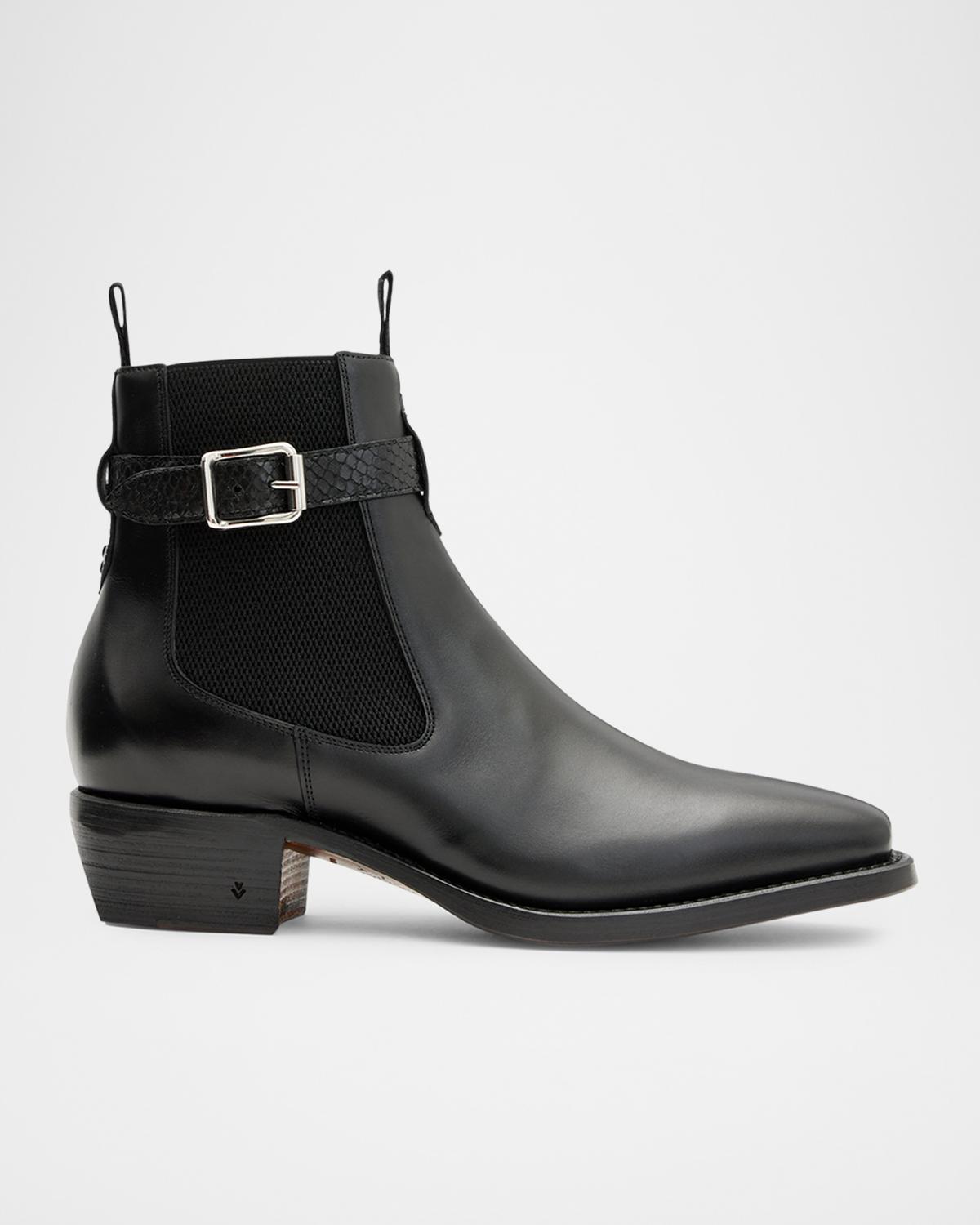 John Varvatos Men's Walker Buckle Chelsea Boots