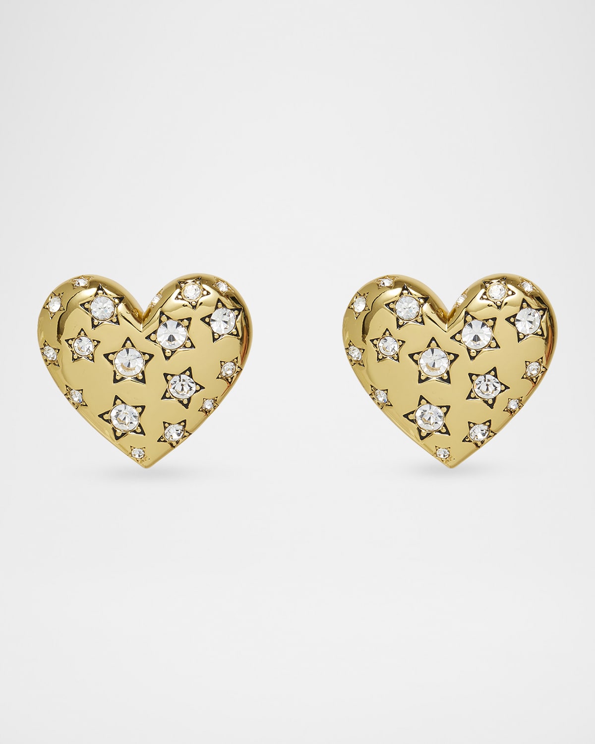 Lele Sadoughi Celestial Heart Button Earrings