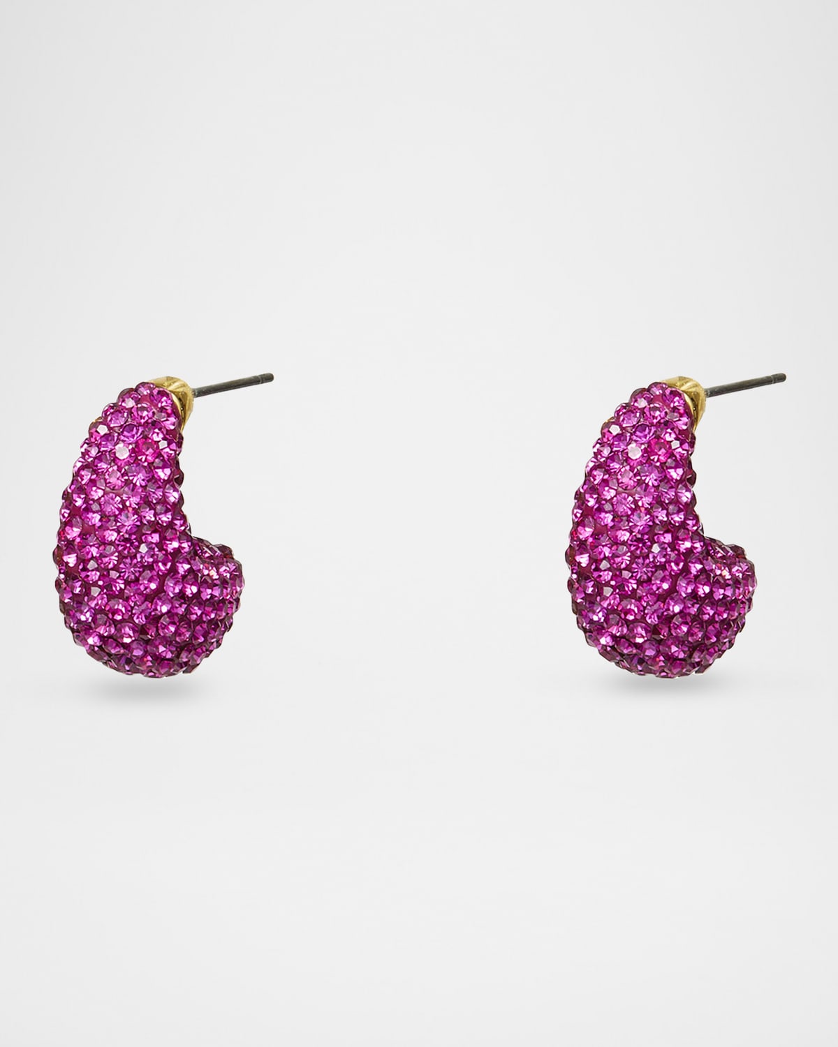 Lele Sadoughi Pave Dome Mini Hoop Earrings