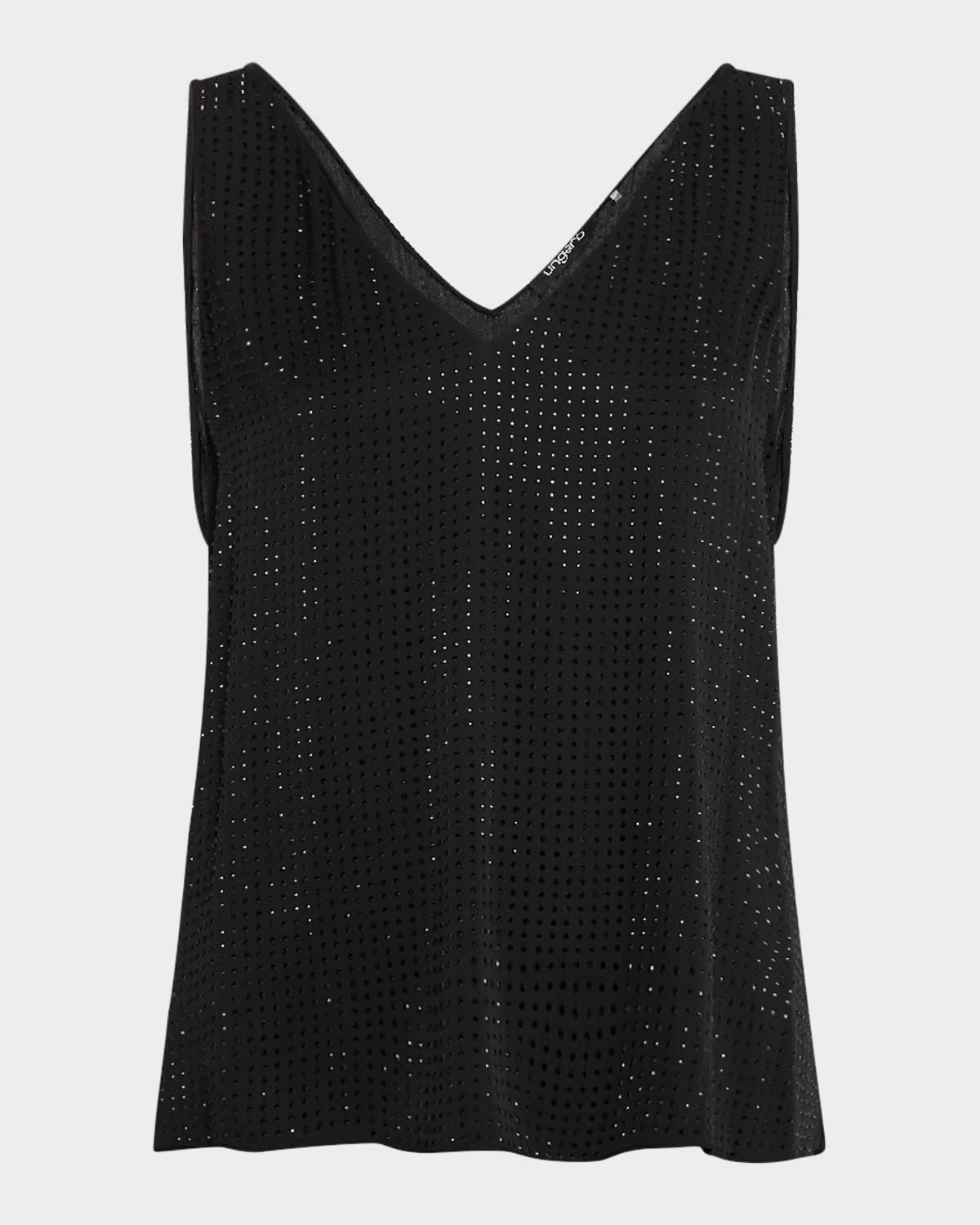 Ungaro Sleeveless Rhinestone Blouse