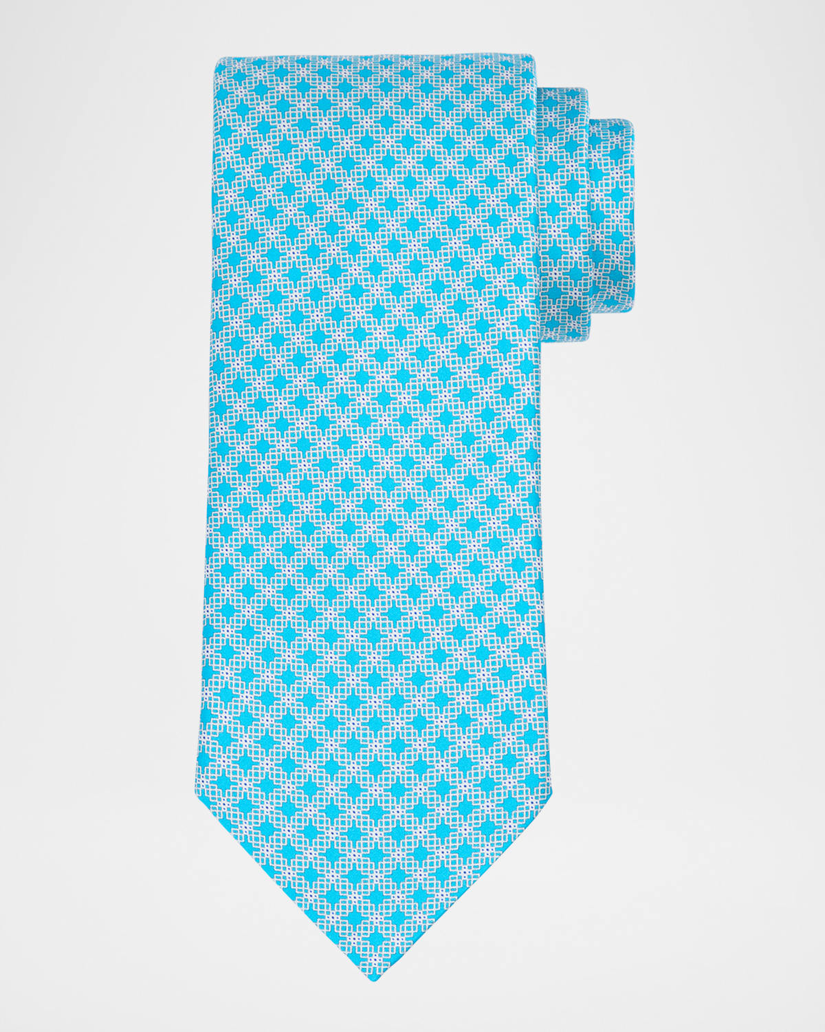 Stefano Ricci Men 's Geometric Check Silk Tie | Thumbnail 4