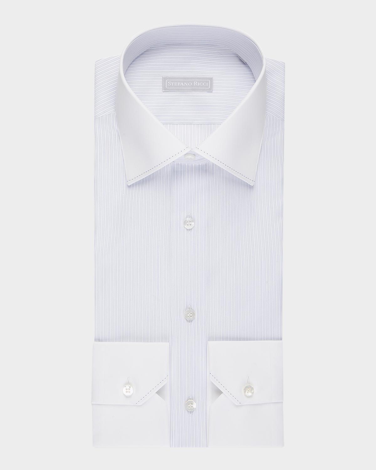 Stefano Ricci Men's Cotton Micro-Stripe Dress Shirt