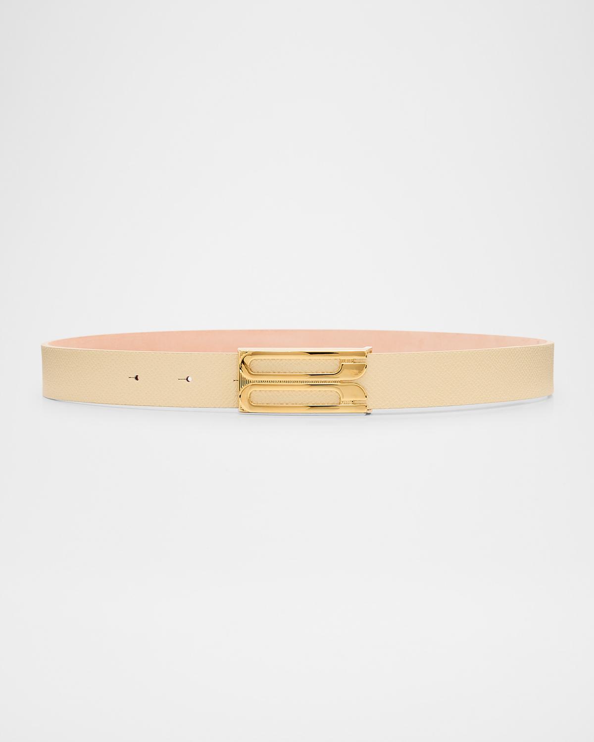 Victoria Beckham B-Logo Leather Belt