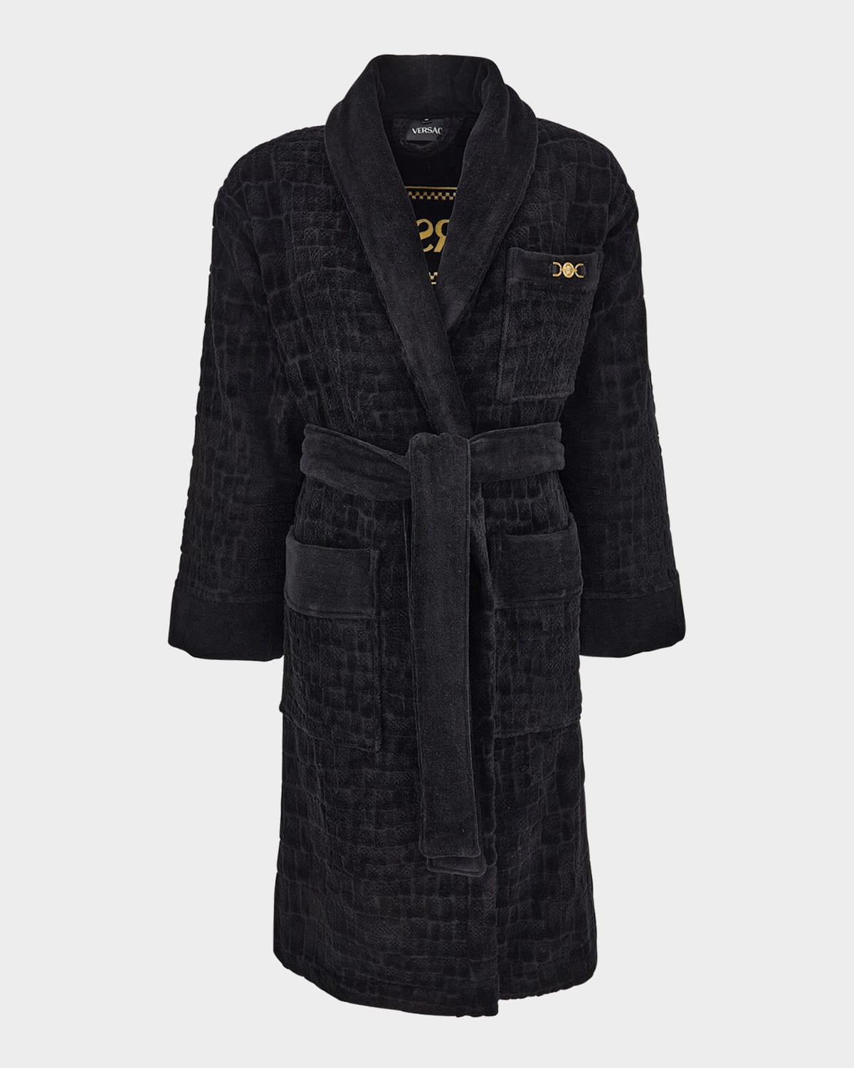 Versace Men 's Medusa 95 Jacquard Terry Cloth Crocodile Pattern Robe