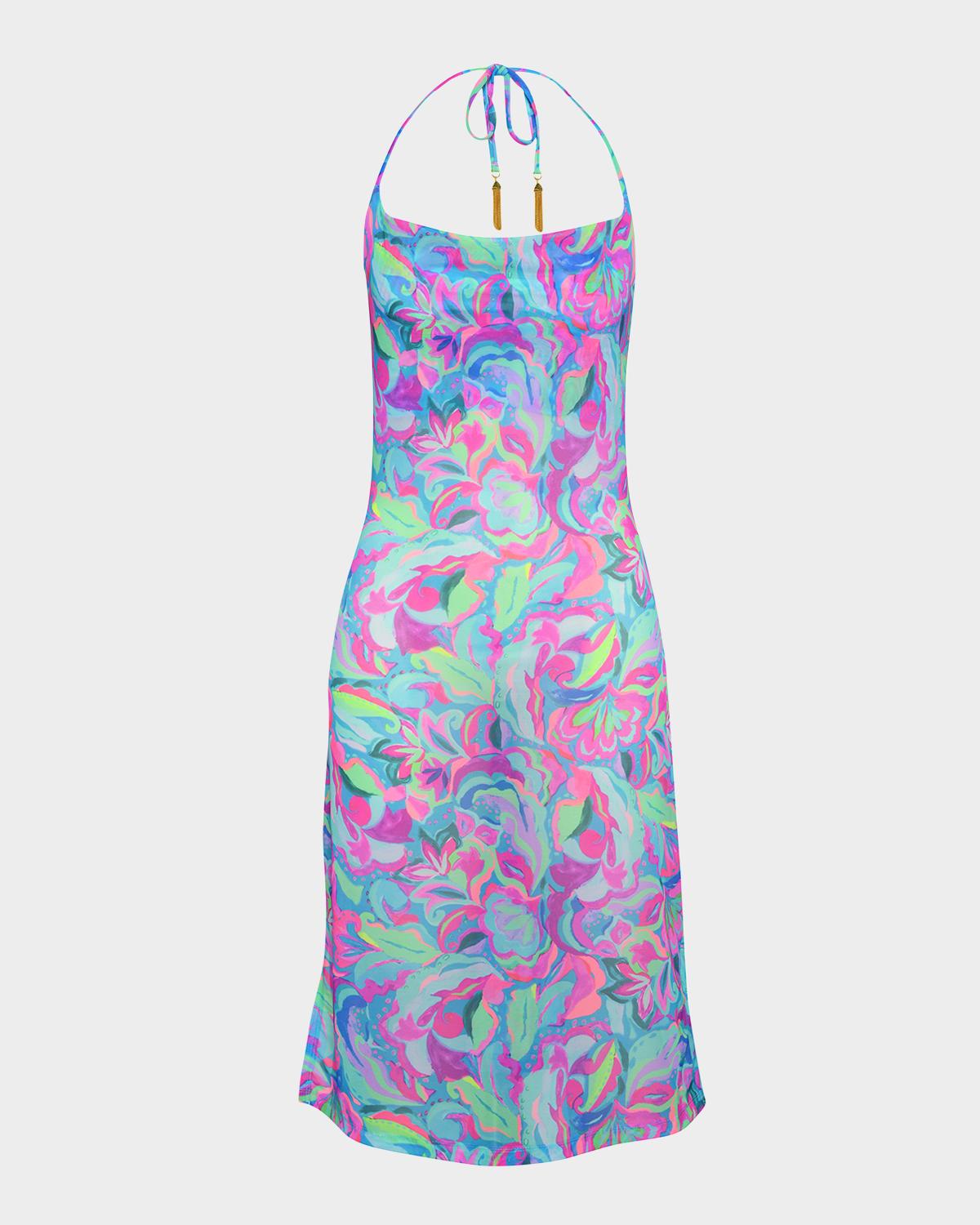 Sunshine 79 Swirltopia Halter Midi Dress