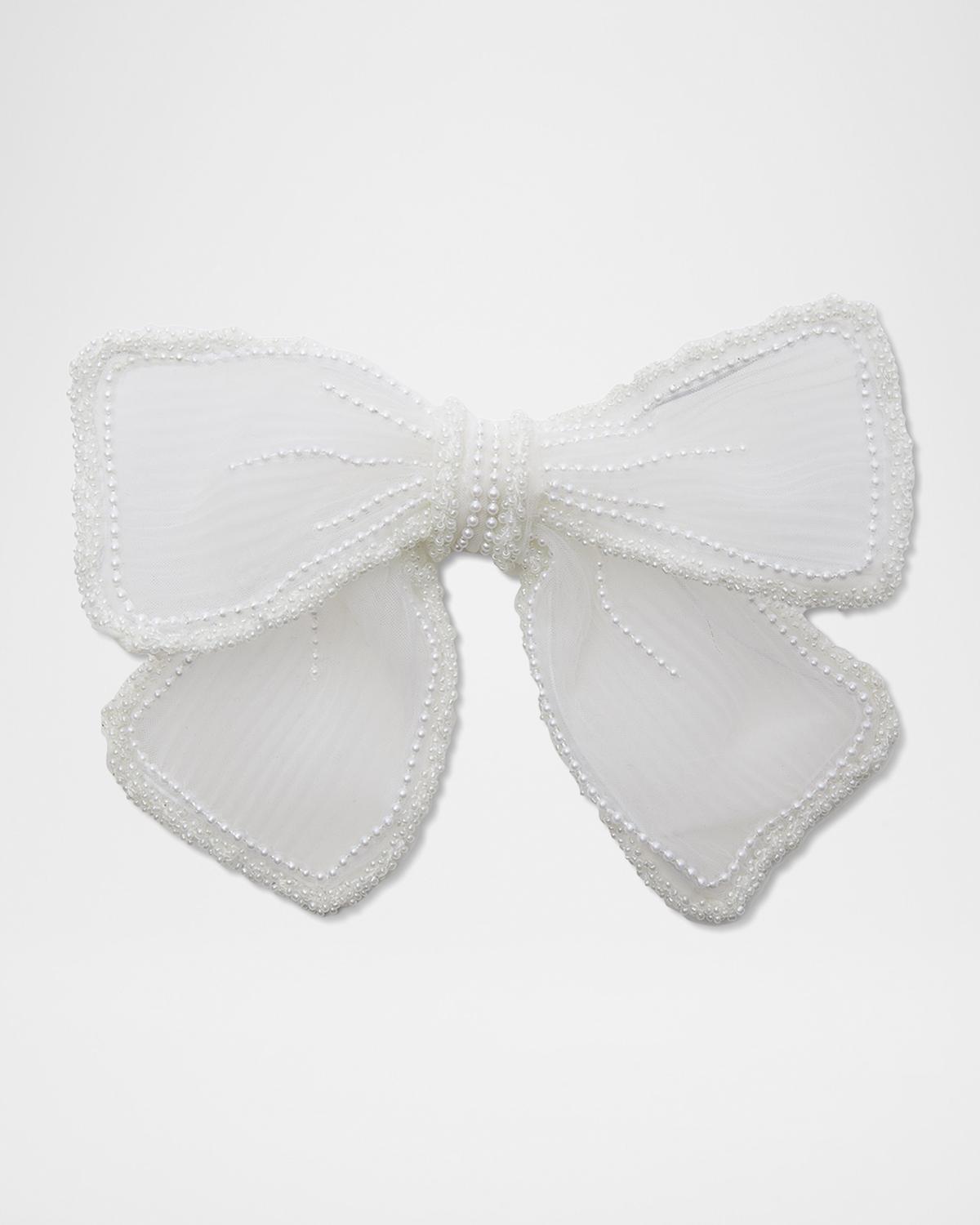 Lele Sadoughi Mary Pearly Bow Barrette