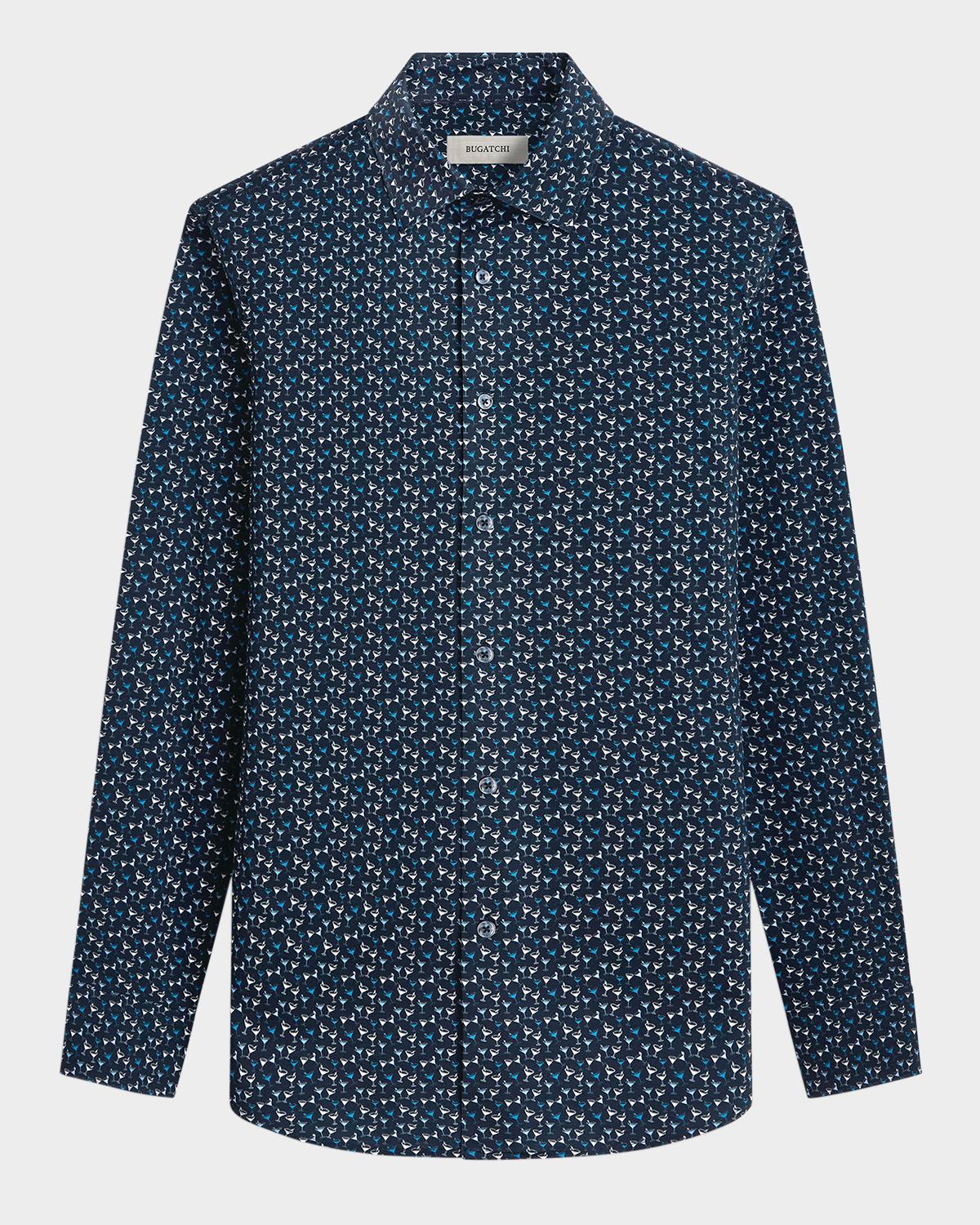 Bugatchi Men's OoohCotton James Cocktail-Print Sport Shirt