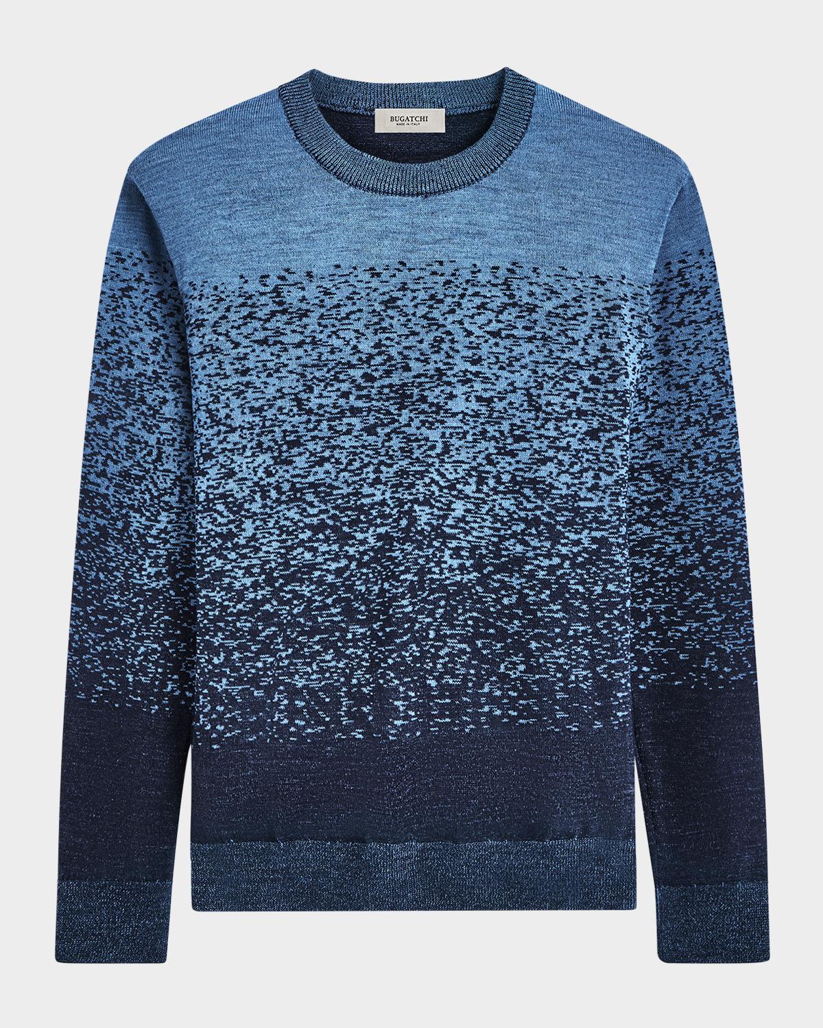 Bugatchi Men's Wool Degrade Crewneck Sweater