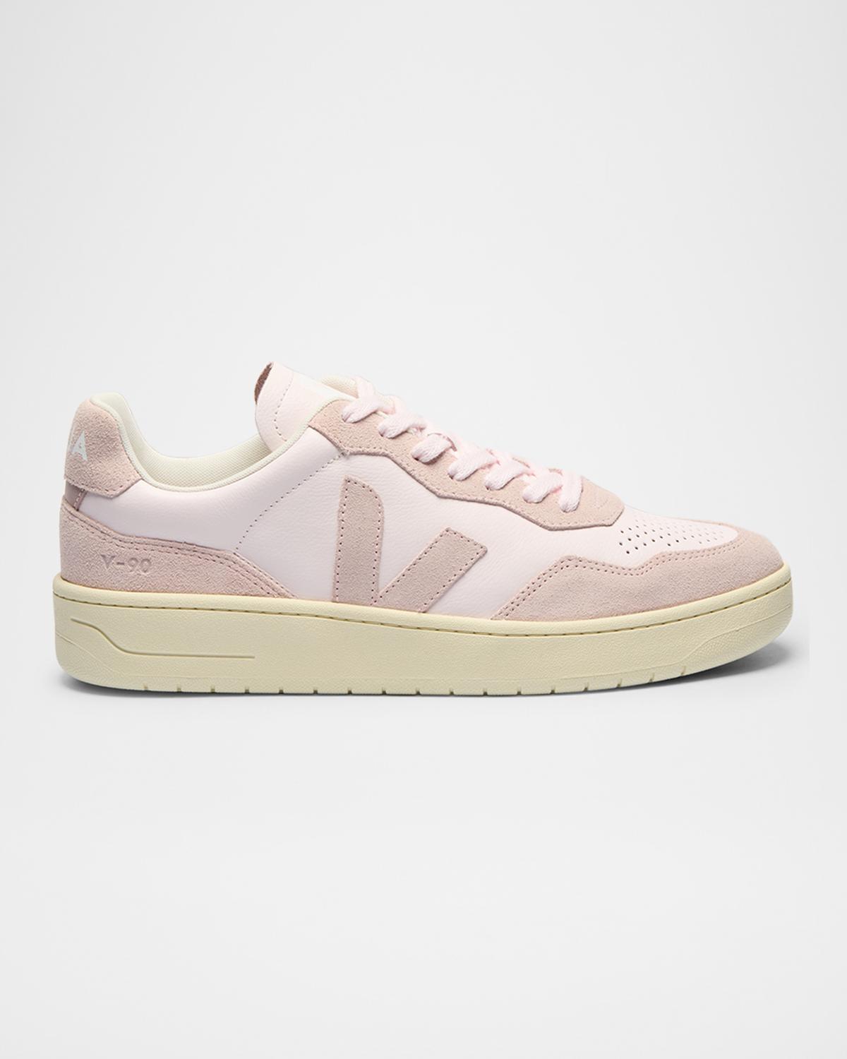VEJA V-90 Bicolor Low-Top Sneakers