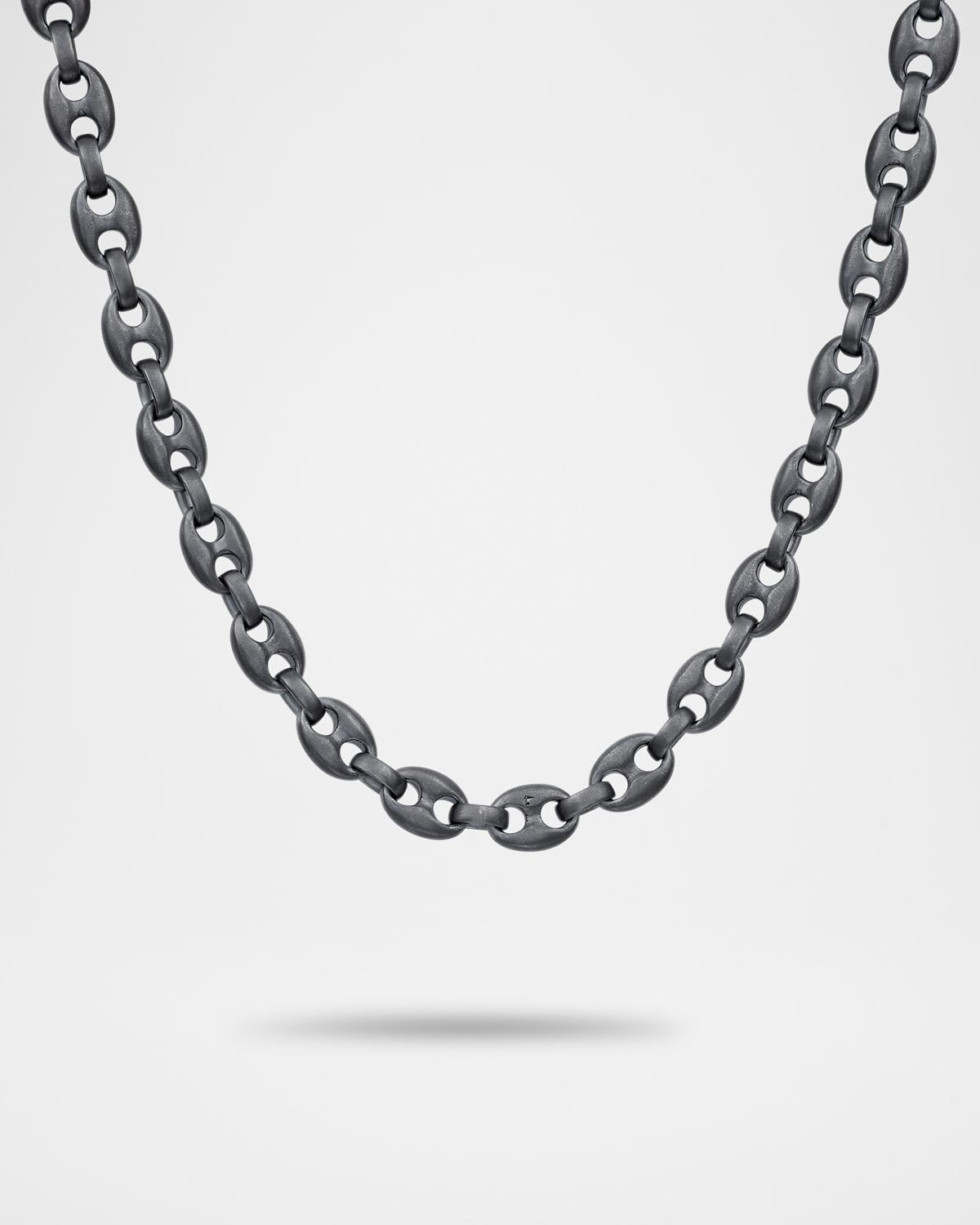 Men & apos;s Ulysses Oxidized Sterling Silver Marine Link Necklace, 20.5"L
