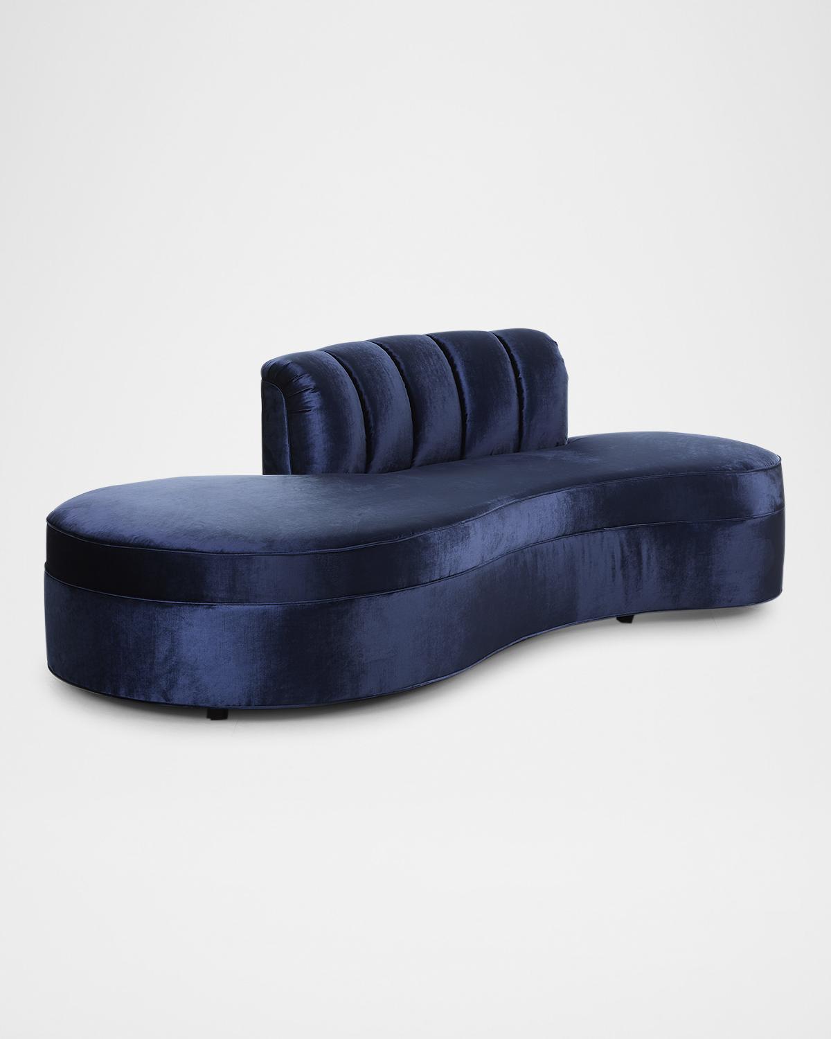 Layla Petite Velvet Sofa, 90"