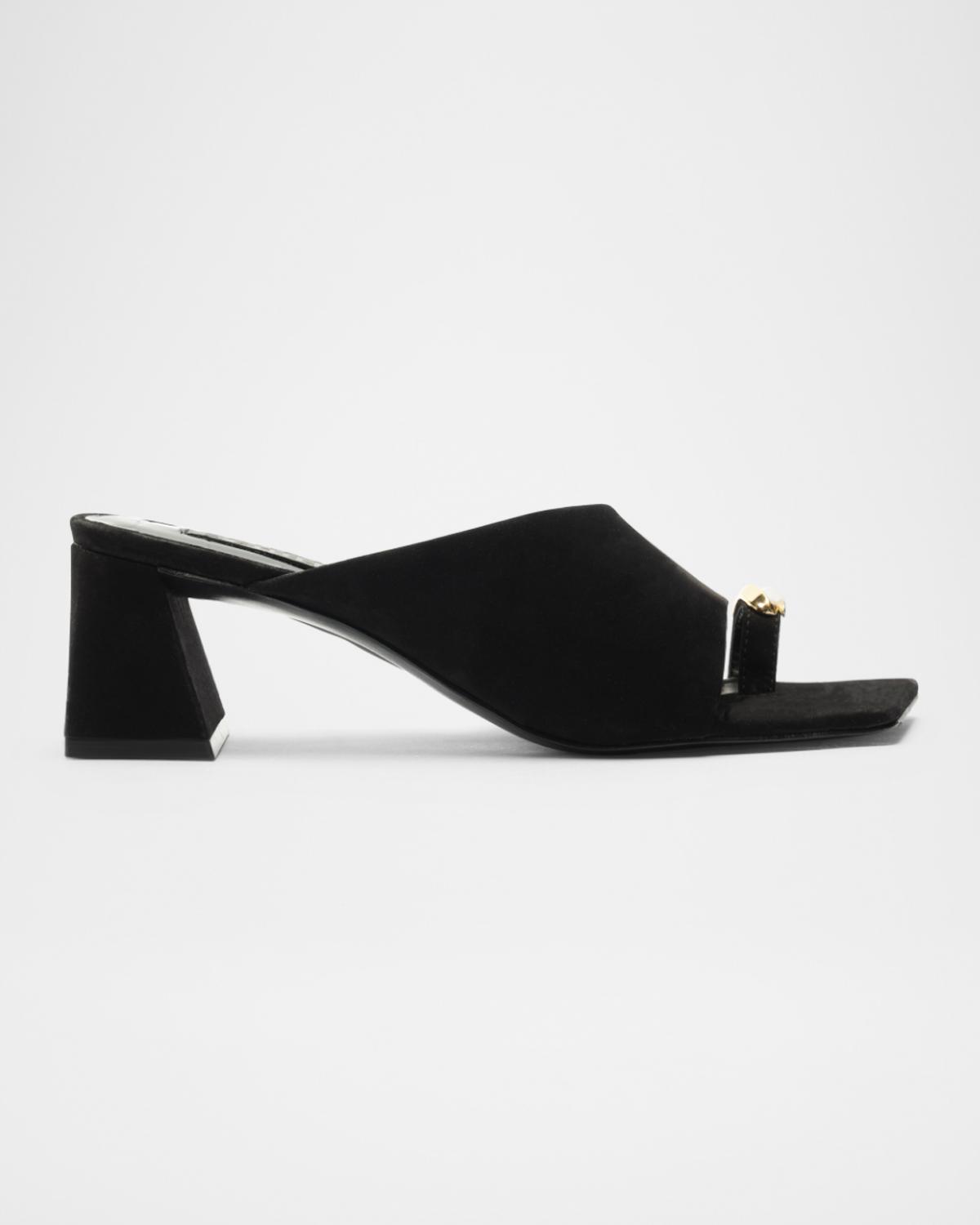 Schutz Jodie Suede Block-Heel Sandals