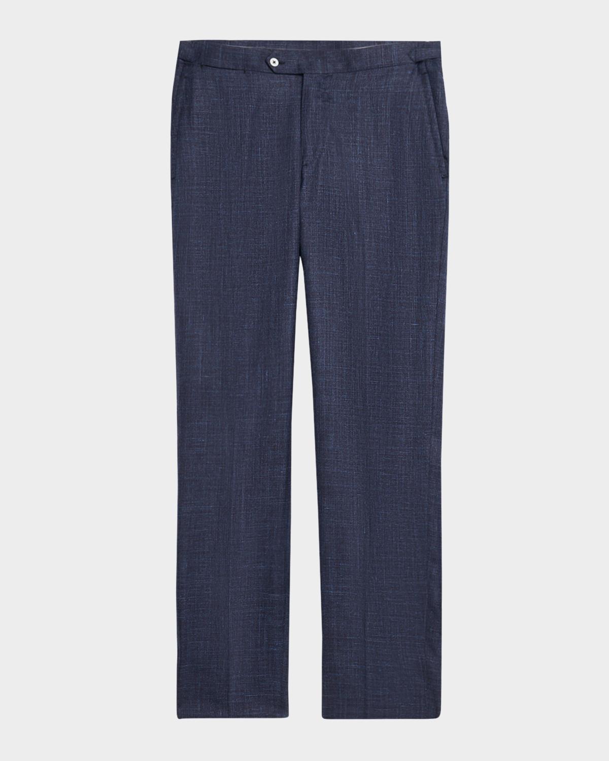 Isaia Men's Luxe Twill Pants with Side Tabs