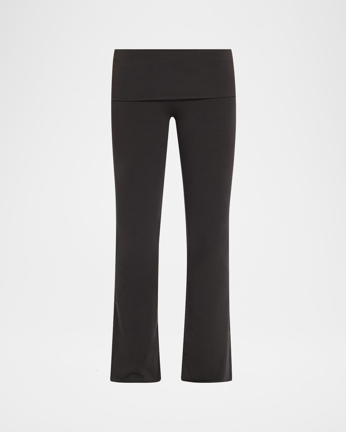 SKIMS Cotton Jersey Foldover Flare-Leg Pants