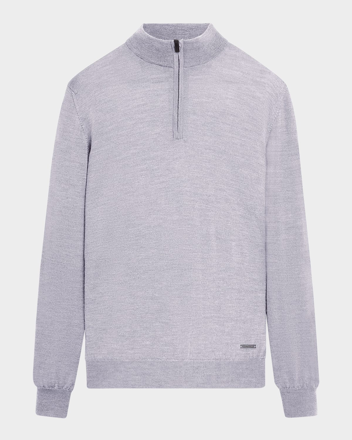 Bugatchi Men & Apos;s Wool Quarter-zip Sweater In Silver