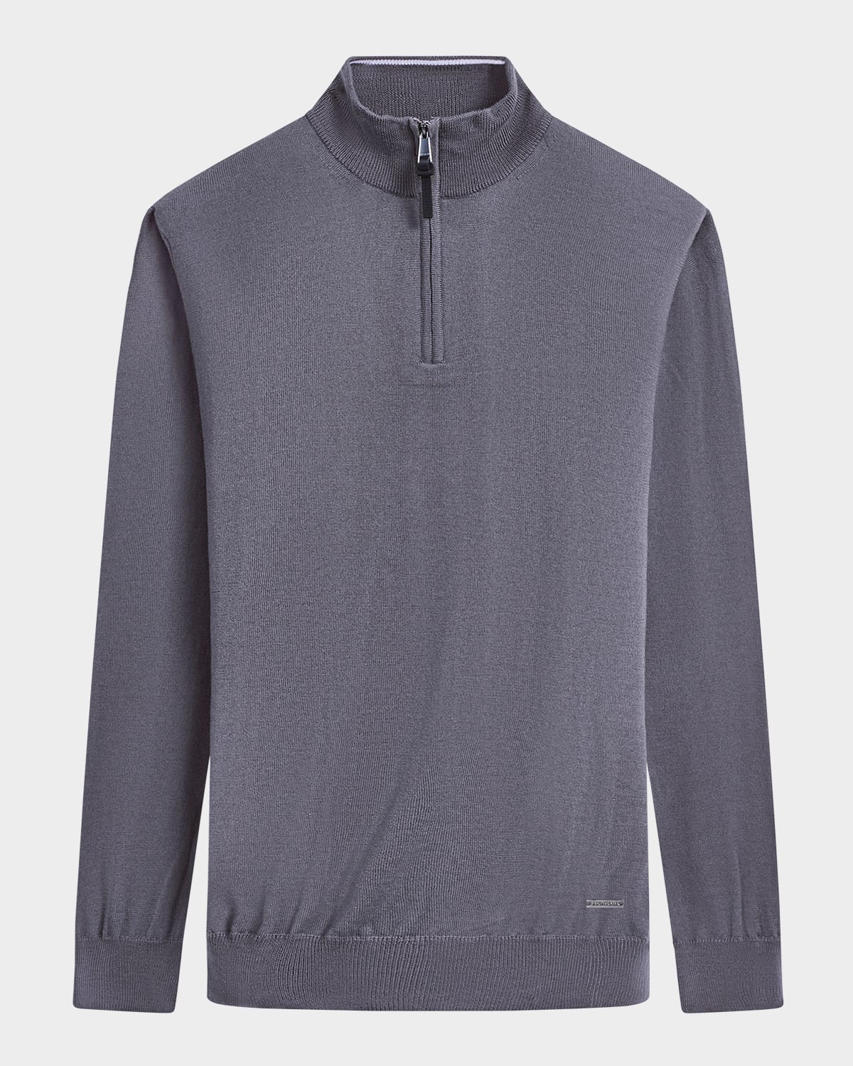 Bugatchi Men & Apos;s Wool Quarter-zip Sweater In Gray