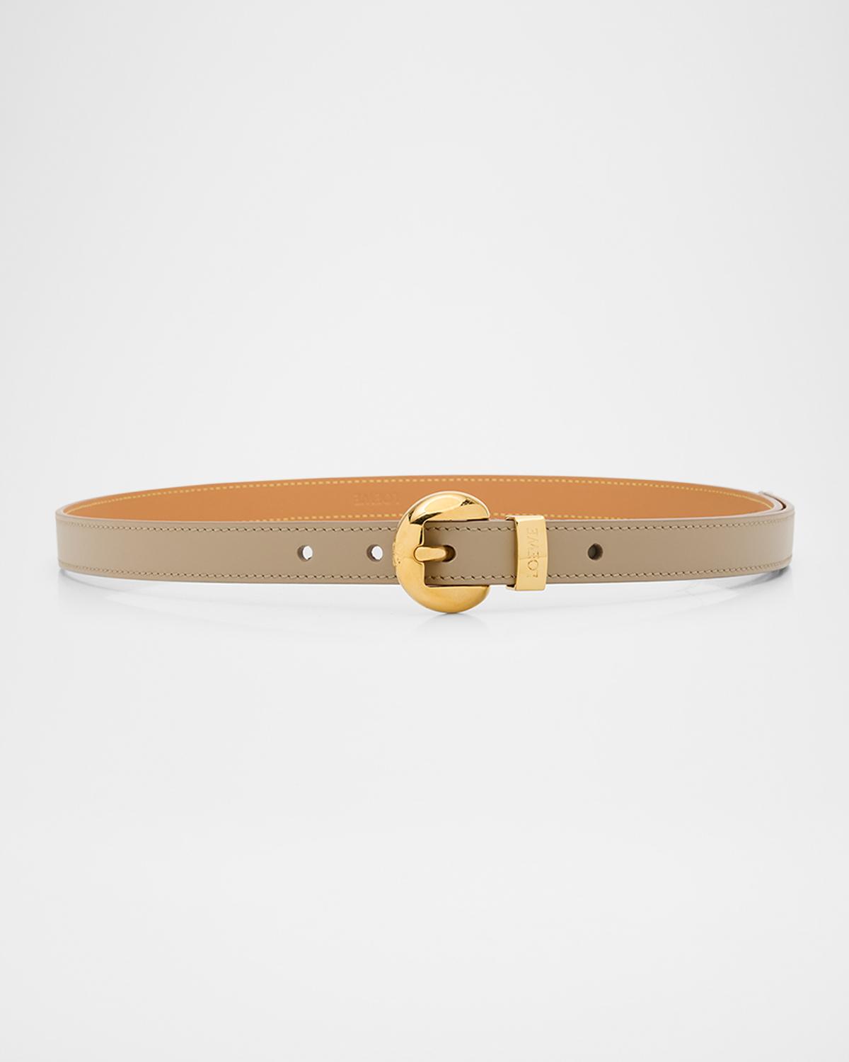 LOEWE Pebble Leather Skinny Belt