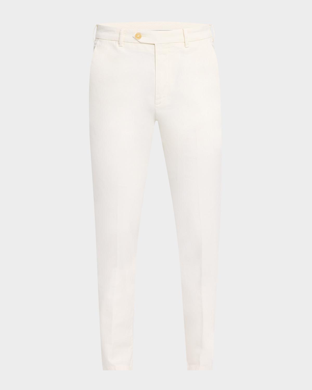 Canali Men's Straight Flat-Front Pants