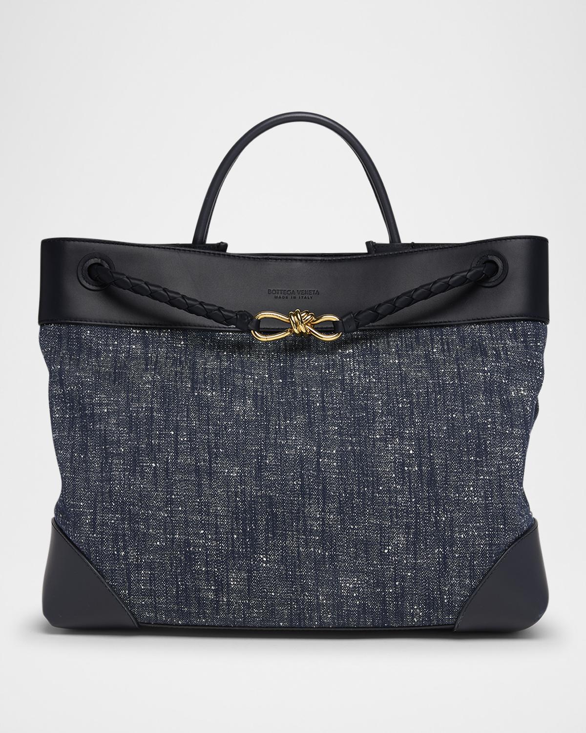 Large Andiamo Denim Boucle Crossbody Bag