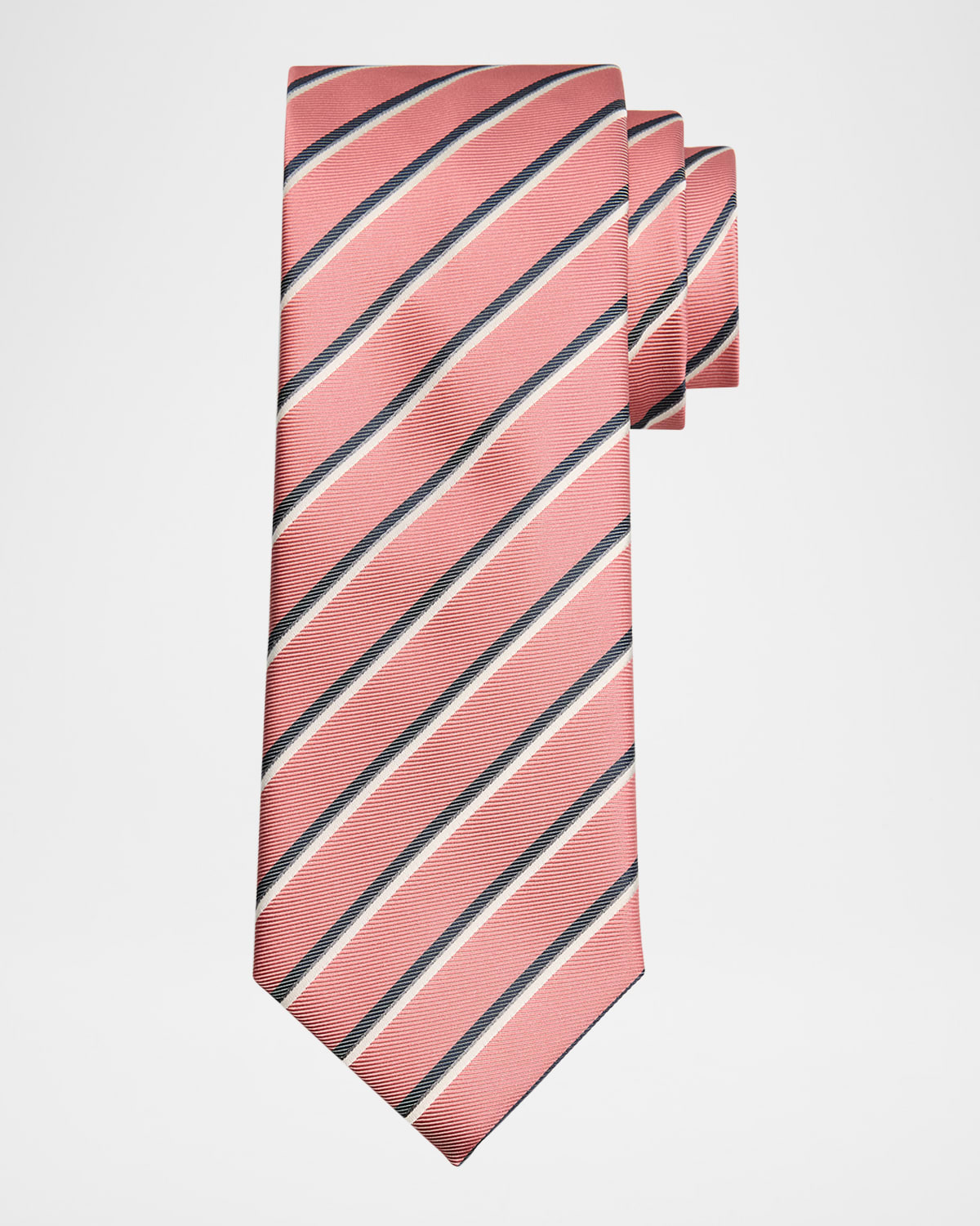 Canali Men 's Diagonal Striped Tie