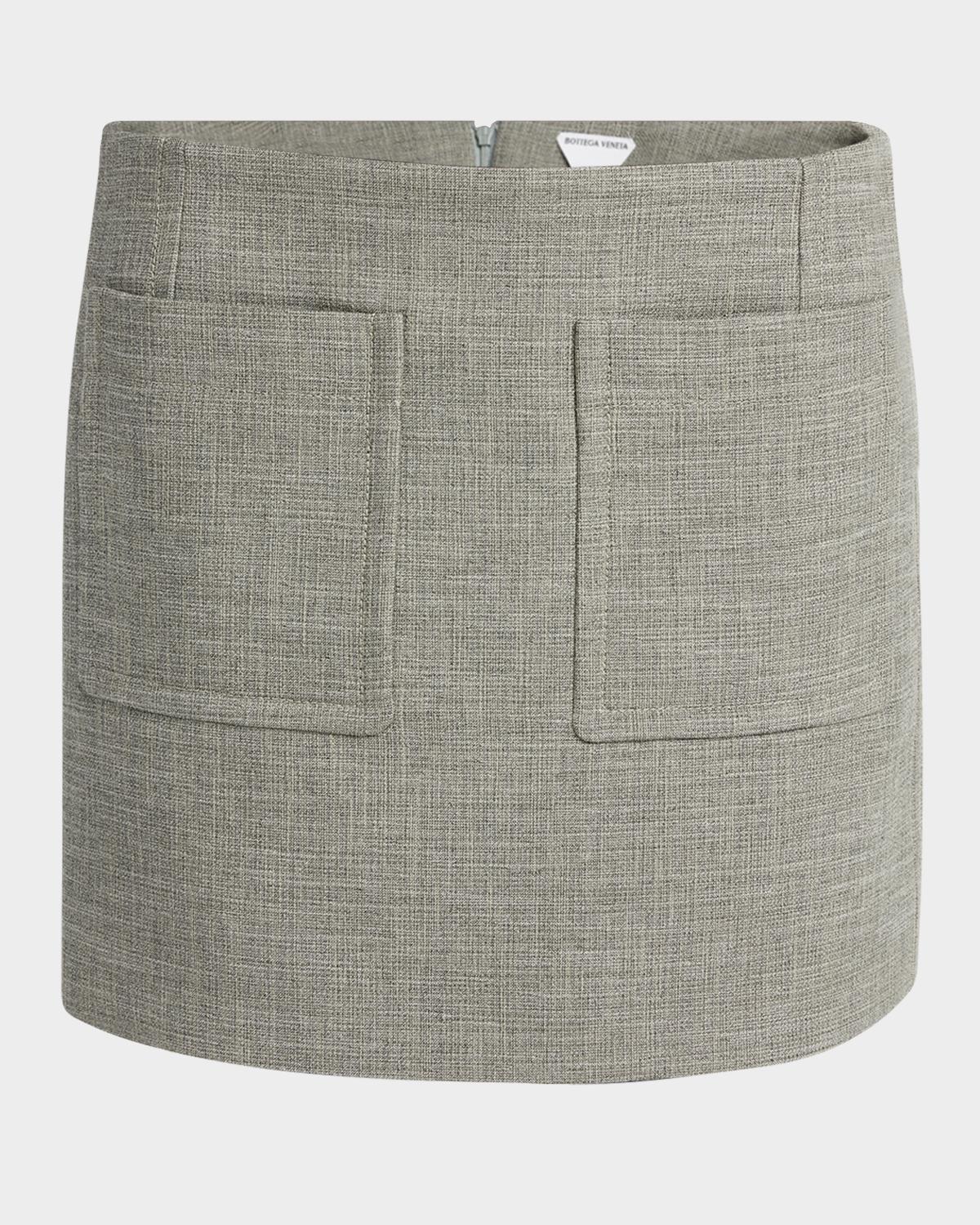 Bottega Veneta Structured Melange Mini Skirt