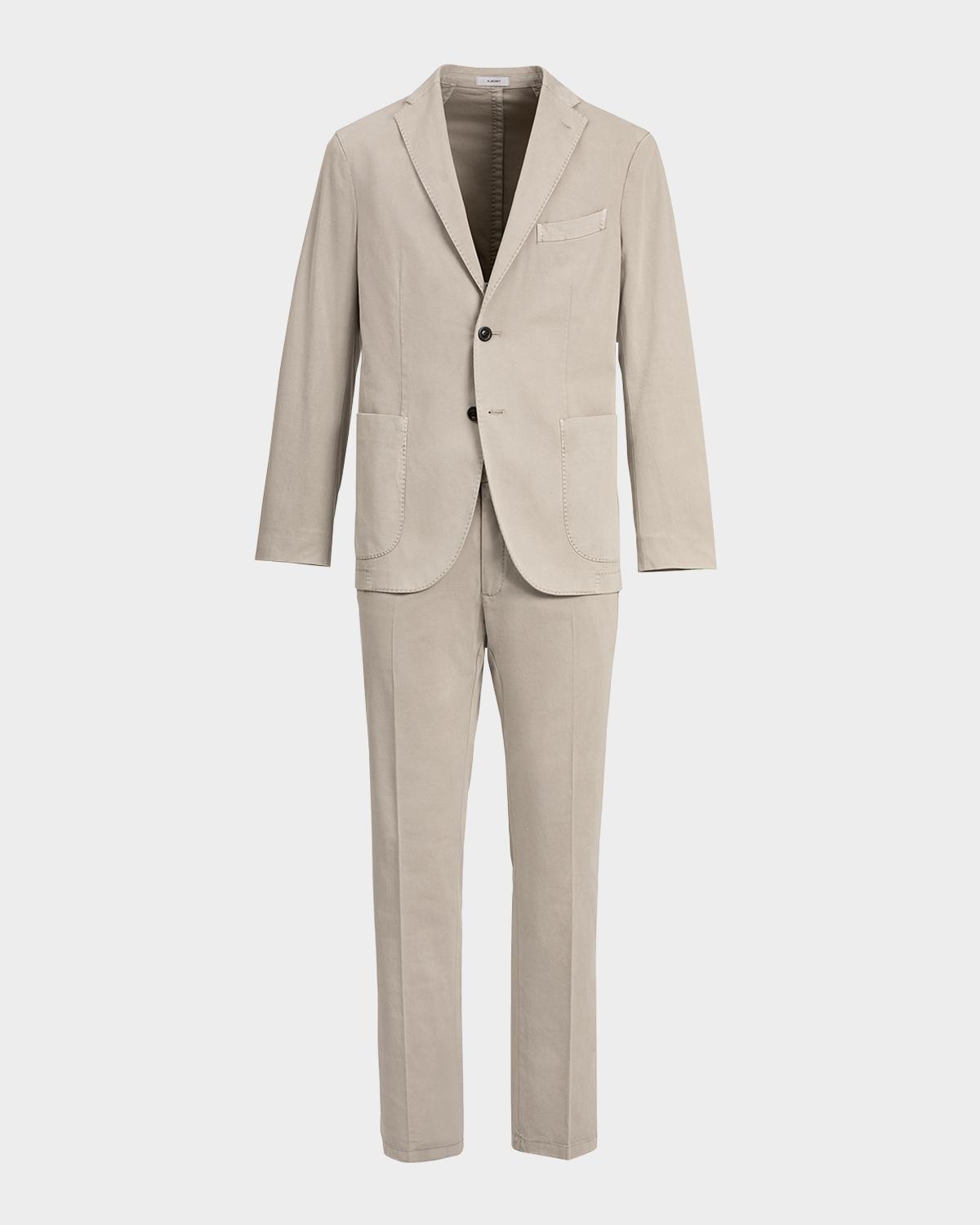 Boglioli Men's Garment-Dyed Solid Suit