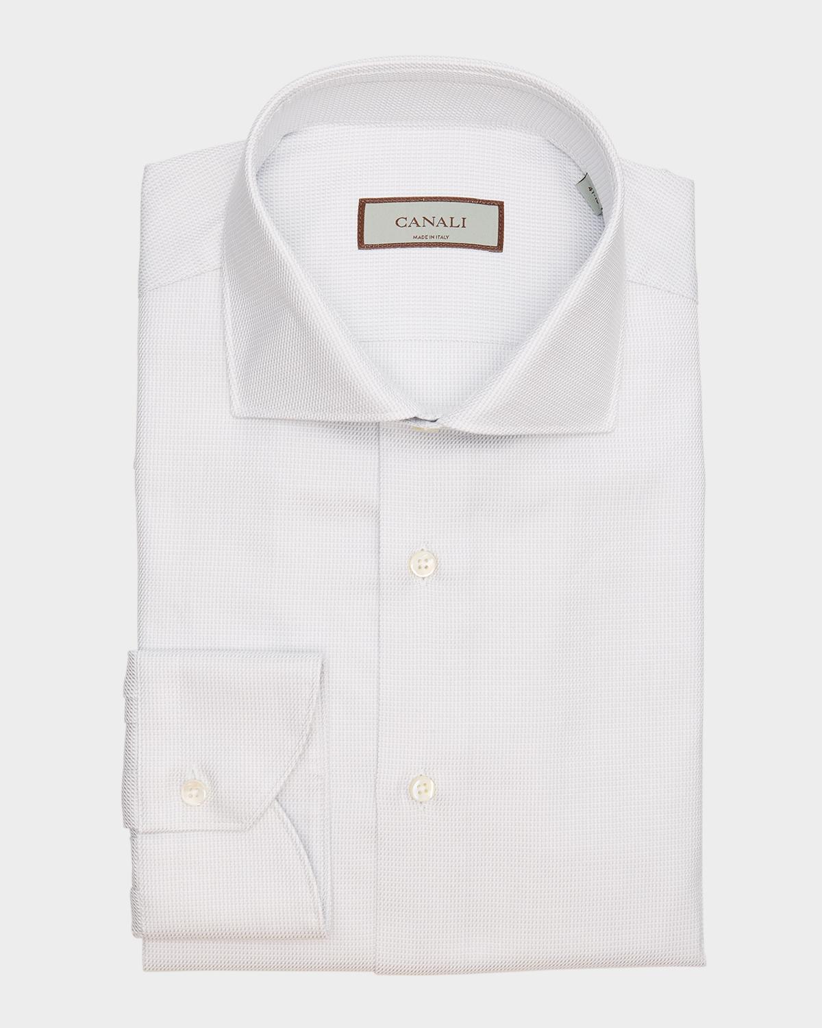 Canali Men's Micro-Structure Dress Shirt