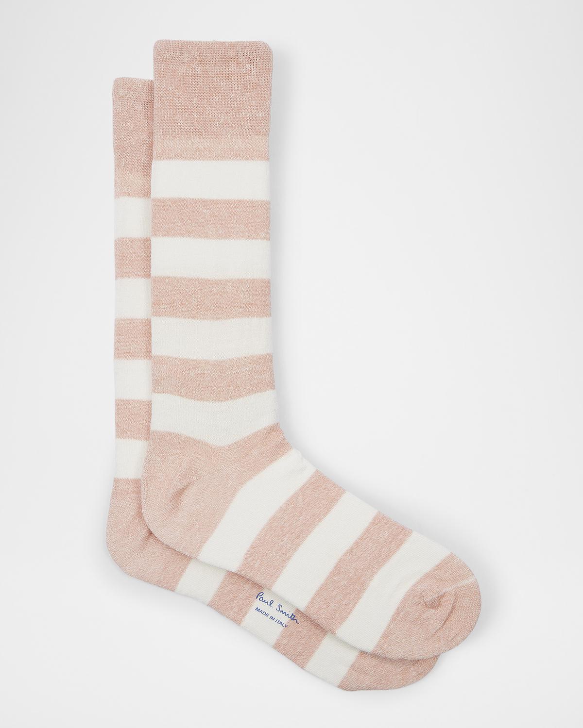 Paul Smith Men's Barry Thick Stripe Crew Socks