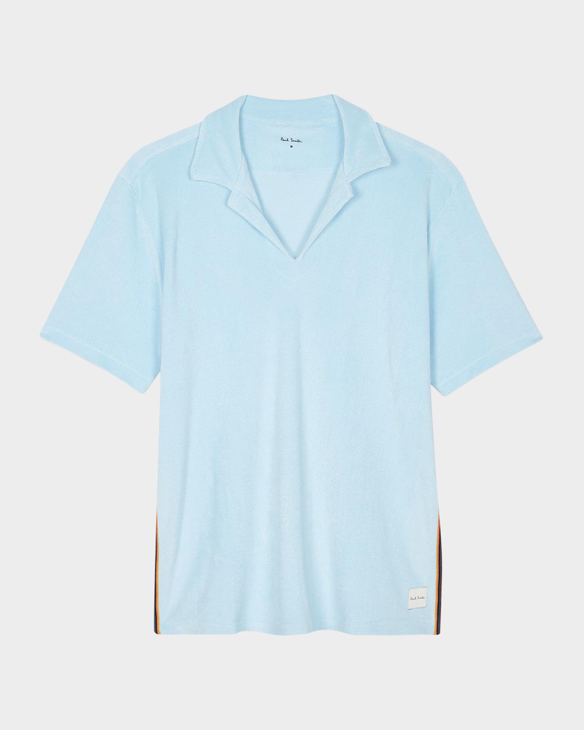 Paul Smith Men's Toweling Johnny Collar Polo Shirt