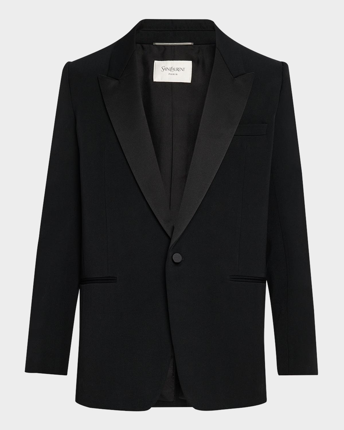 Saint Laurent Men's Peak-Lapel Tuxedo Jacket