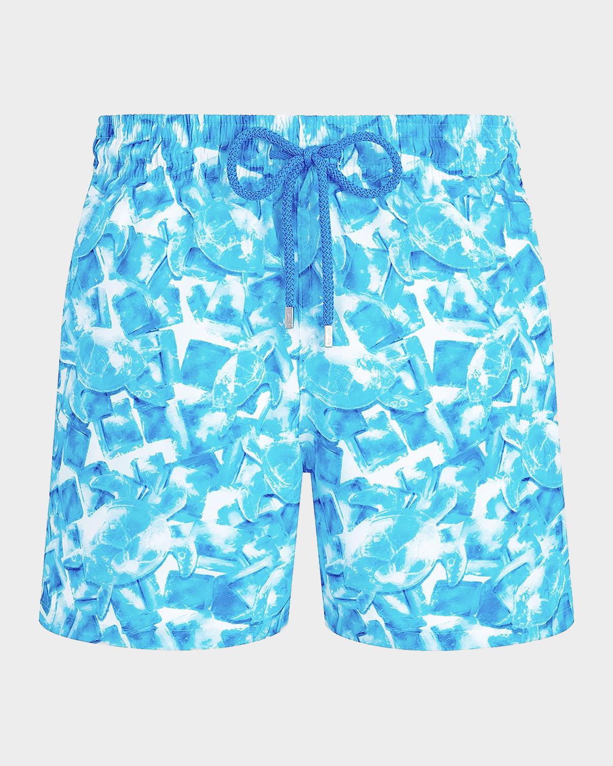 Vilebrequin Men's Abstract Turtles Swim Shorts
