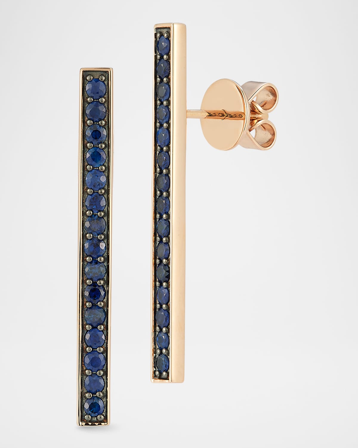 Walters Faith Classic 18K Rose Gold and Blue Sapphire Earrings