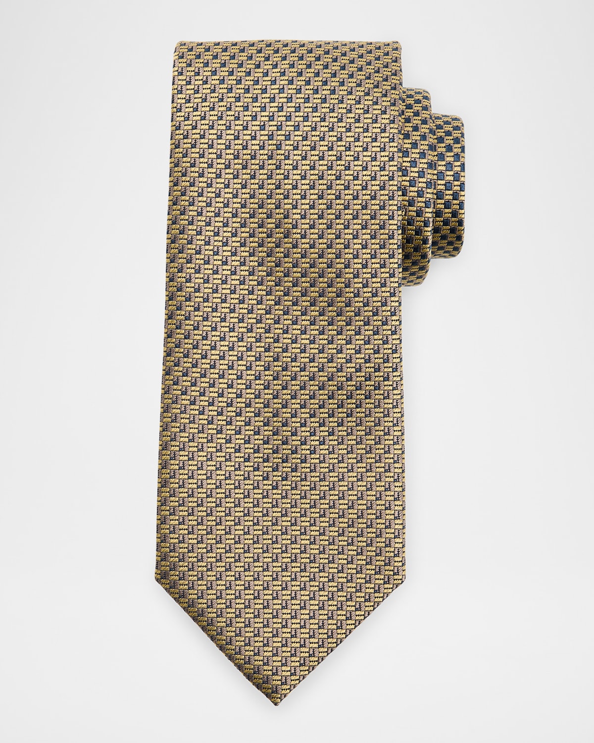 Brioni Men 's Staggered Box Silk Tie
