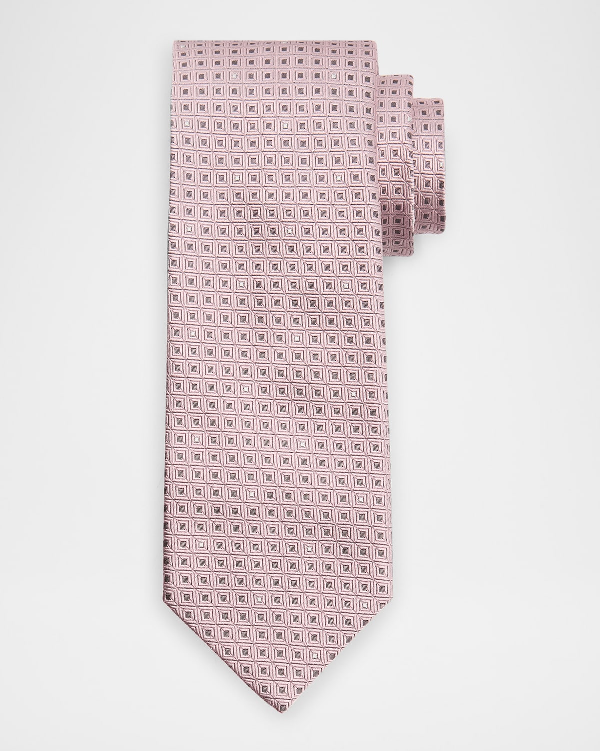 Brioni Men 's Geometric Jacquard Silk Tie