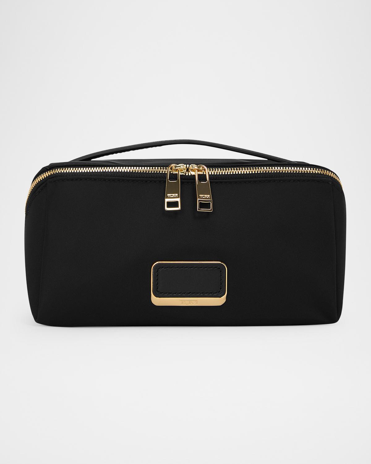 Tumi Voyageur Dallas Cosmetic Bag In Black Gold