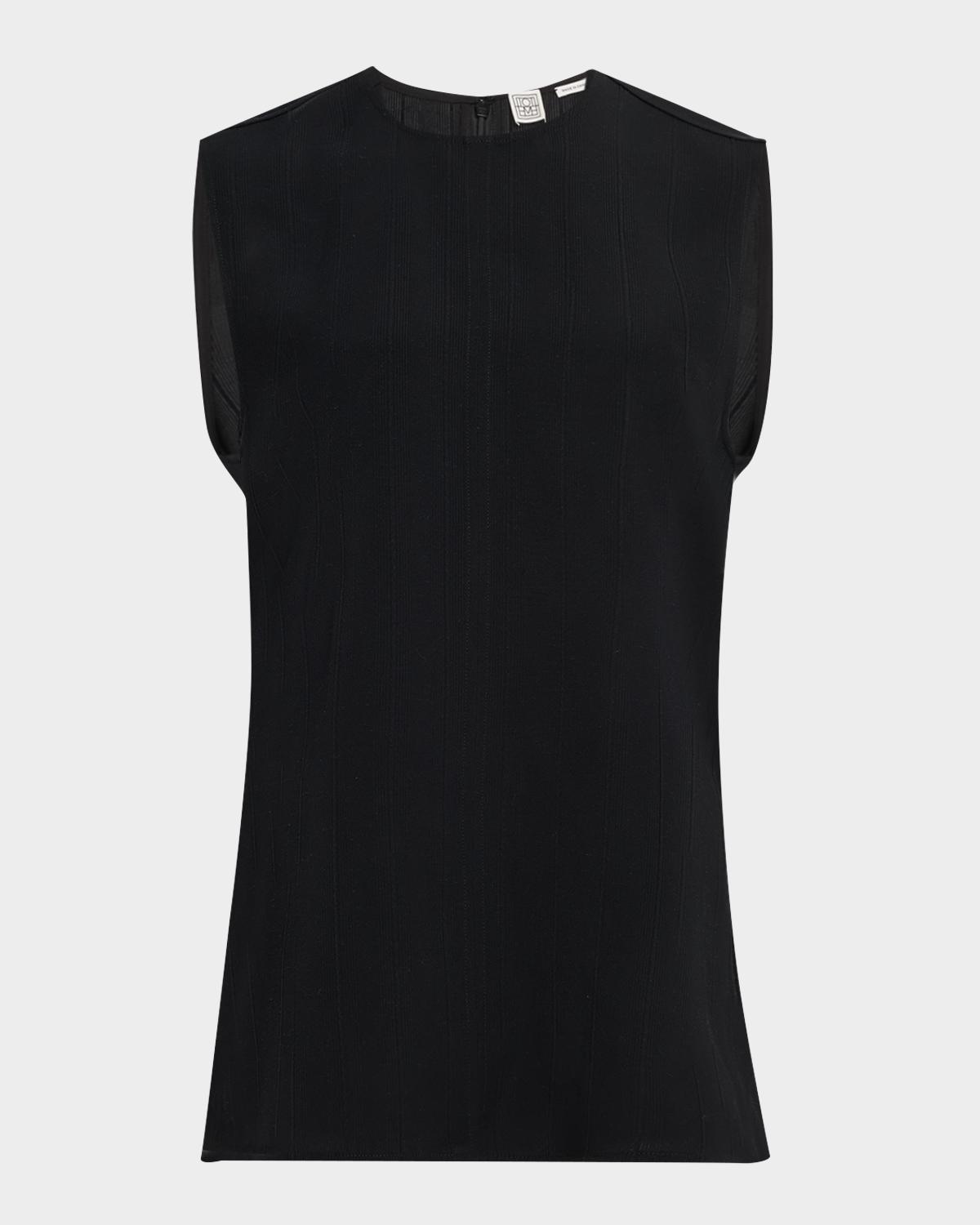 Toteme Sleeveless Woven Stripe Top