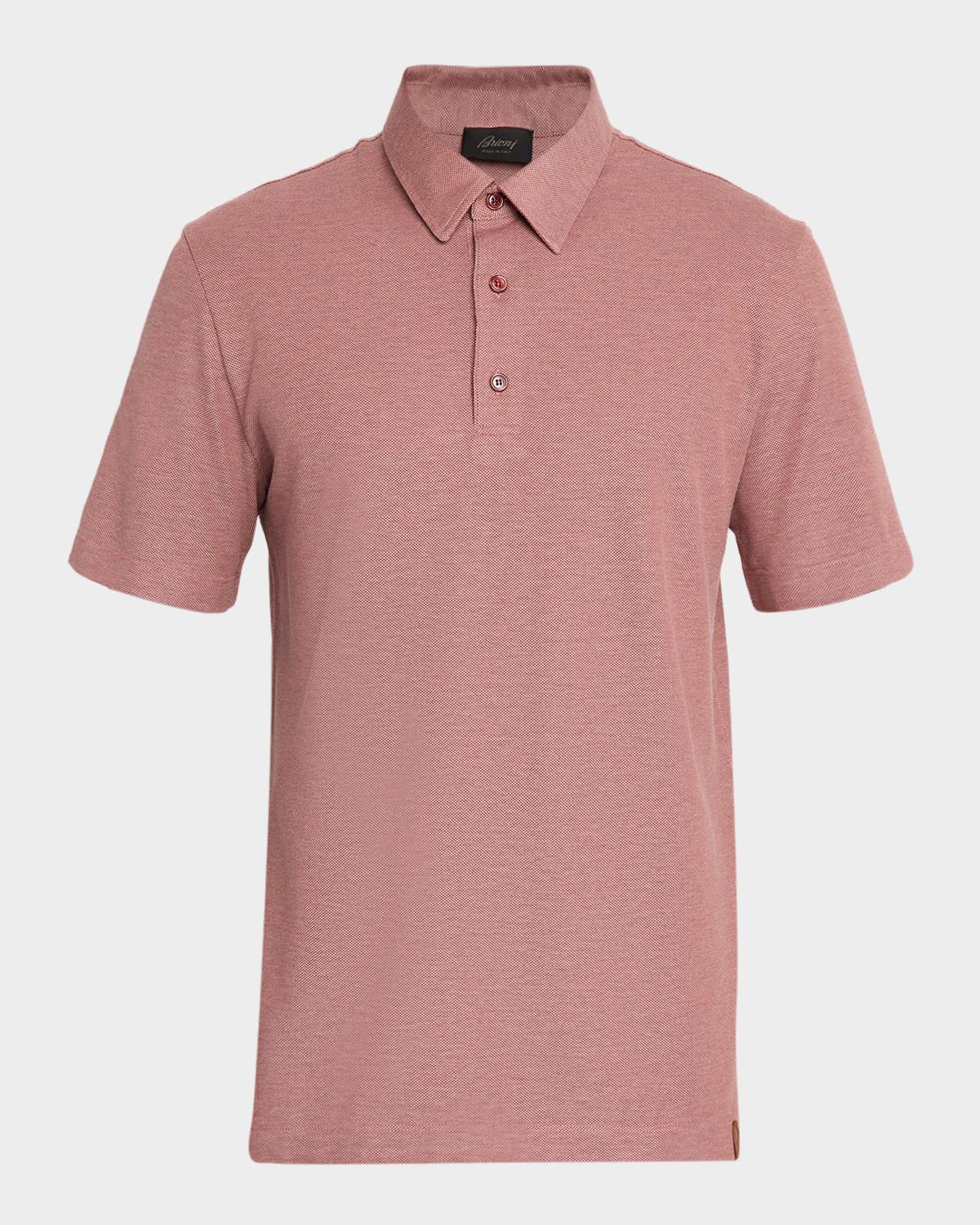 Brioni Men's Jersey Pique Polo Shirt
