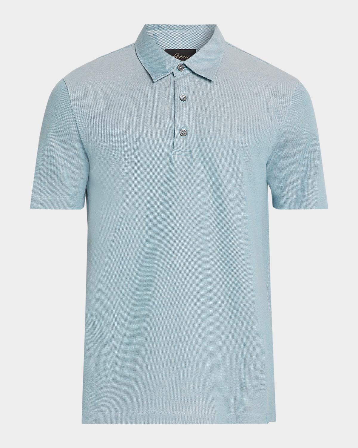 Brioni Men's Jersey Pique Polo Shirt